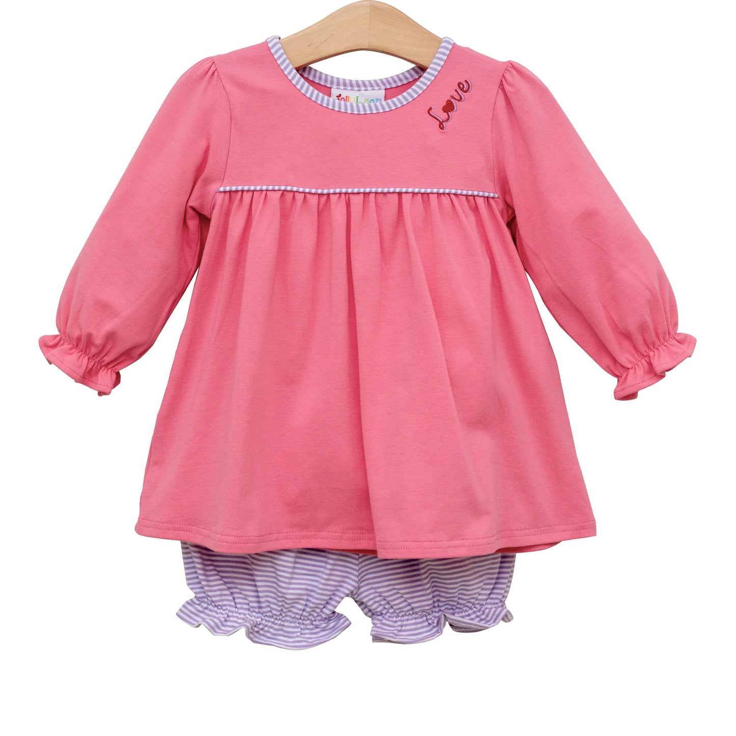 Smock Candy Jellybean Love Embroidery Bloomer Set