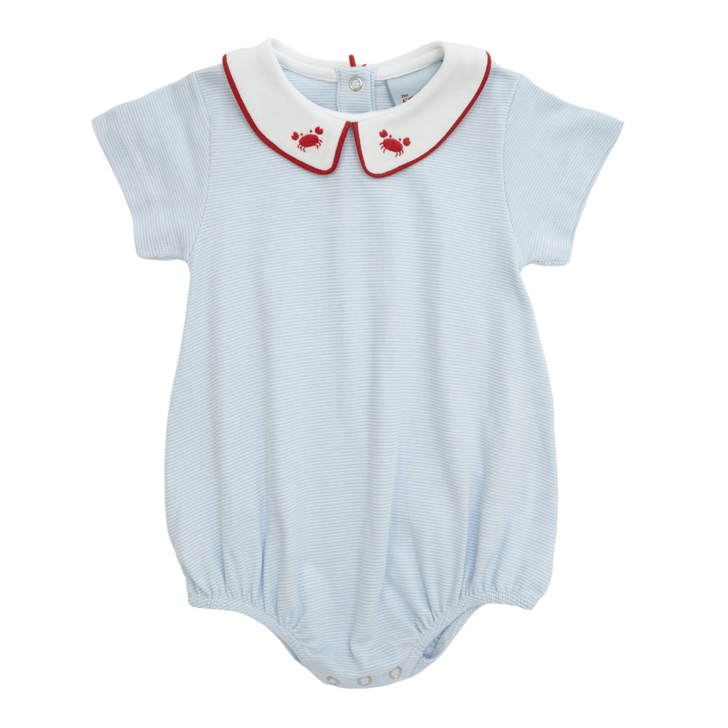 The Smiley Crab Blue Striped Red Crab Onesie