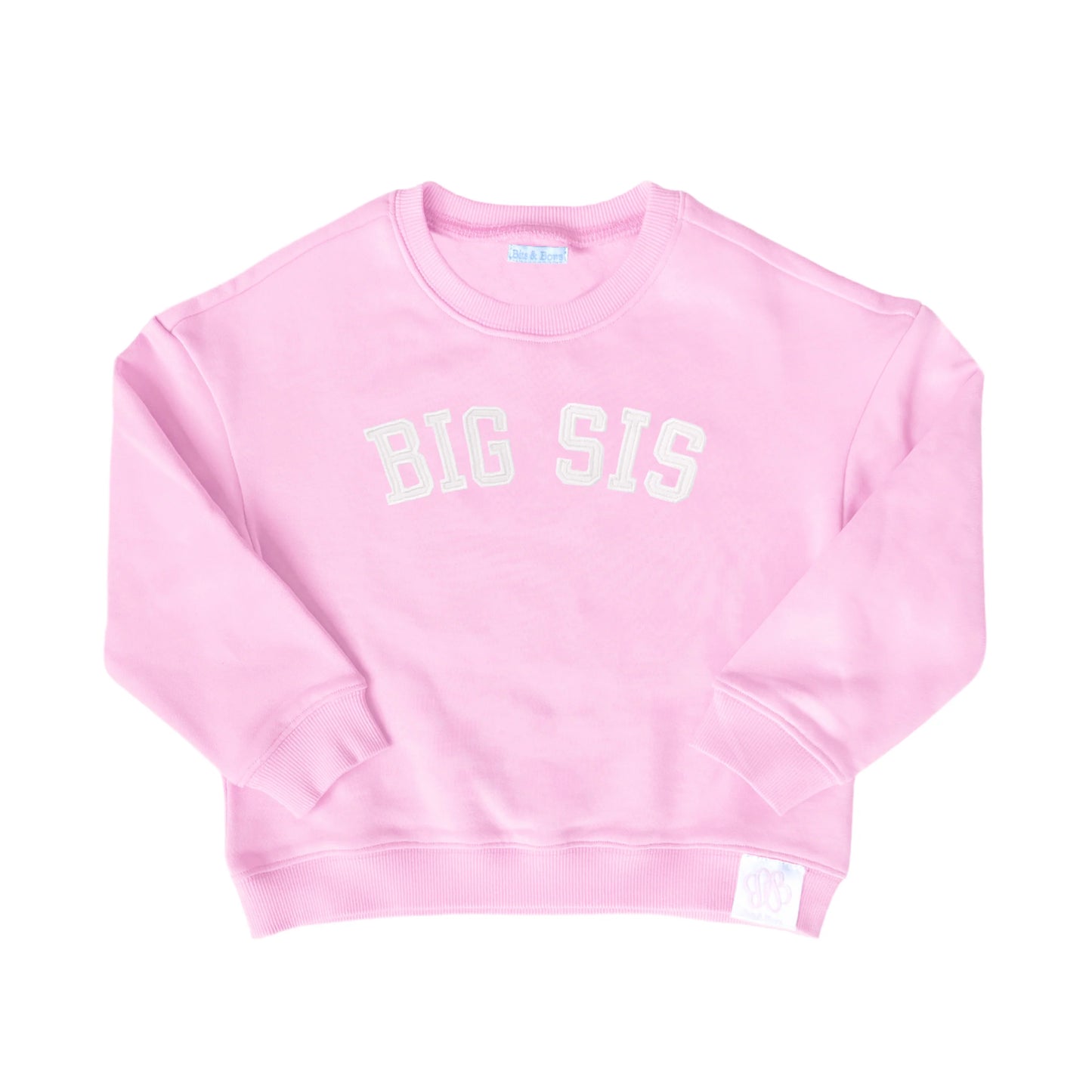 Bits & Bows Big Sister Big Sis Pink Sweatshirt