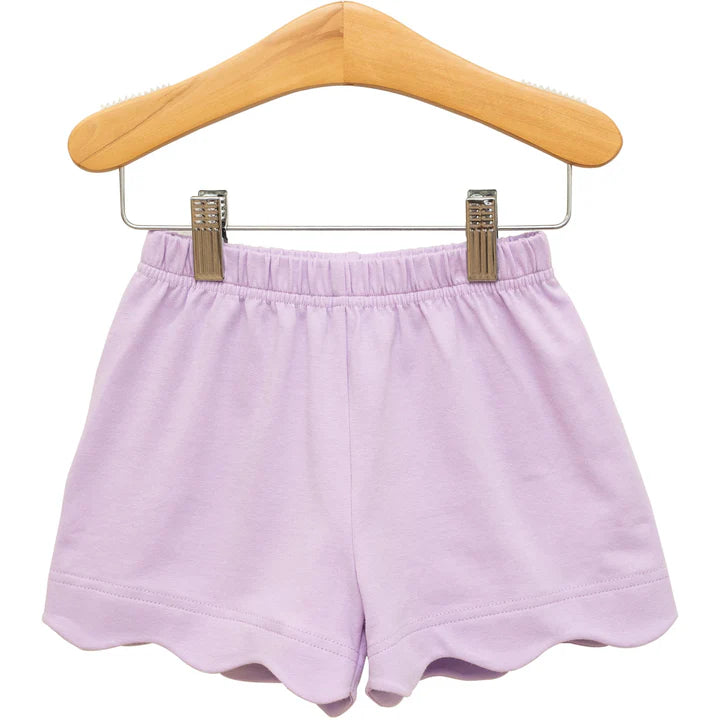 Trotter Street Scalloped Shorts--Lavender
