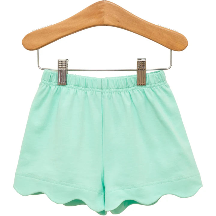 Trotter Street Scalloped Shorts--Mint