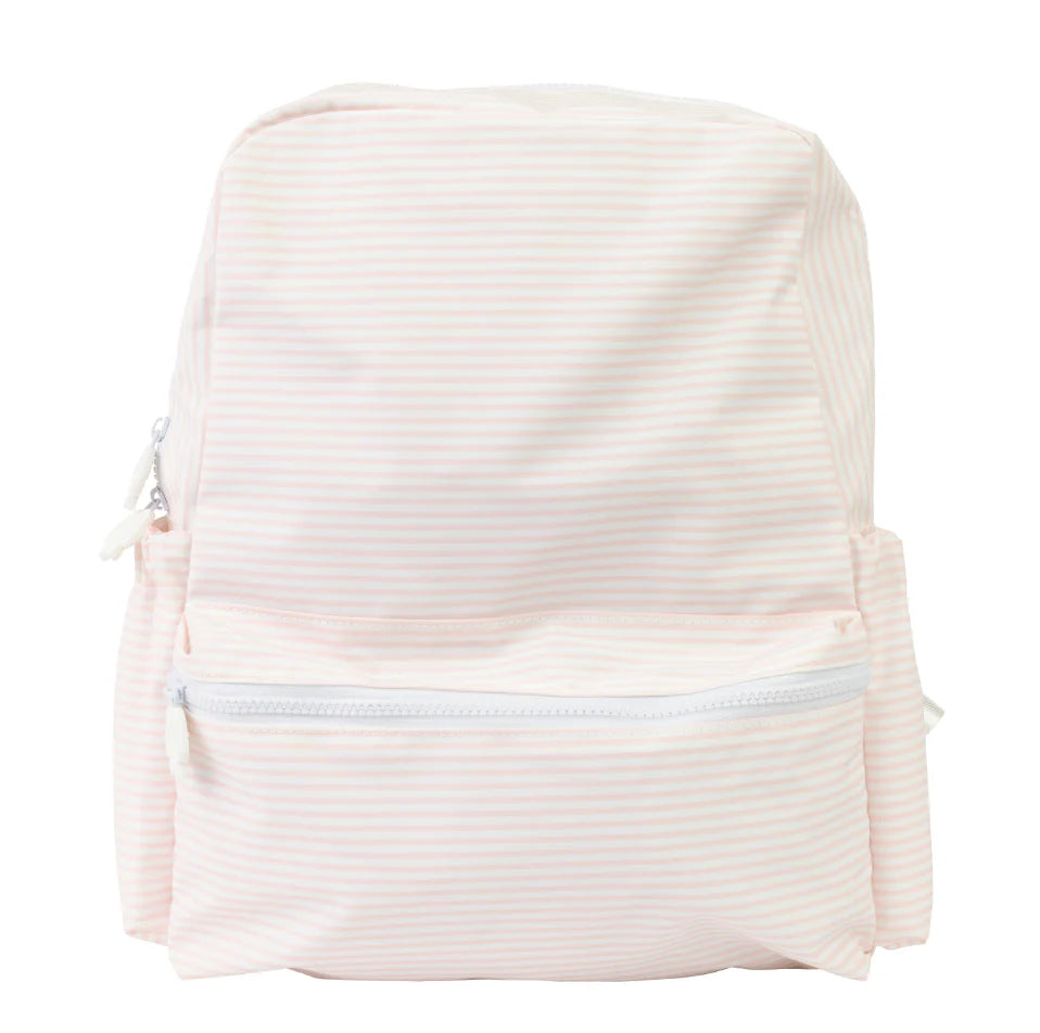Apple of My Isla Large Backpack--Pink Stripe