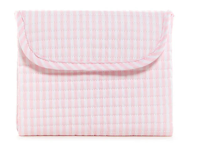 TRVL Design Quilted Changing Pad Pimlico Stripe Pink