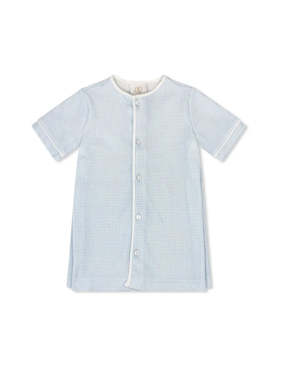 Lullaby Set Welcome Little One Daygown--Baby Blue Minigingham