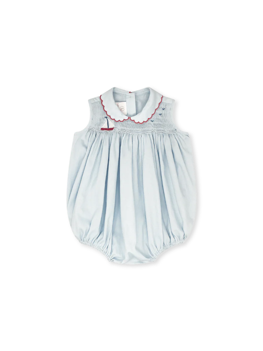Lullaby Set Ella Bubble - Brentwood Blue Pique, Sailboat