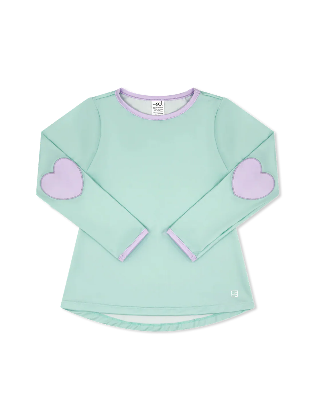 Set Fashions Kylie T Long Sleeve Cool Mint, Petal Purple