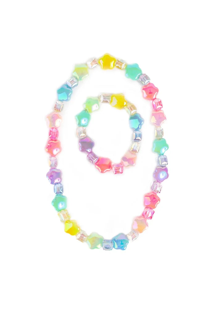 Great Pretenders Wish Upon a Rainbow Star Necklace and Bracelet Set