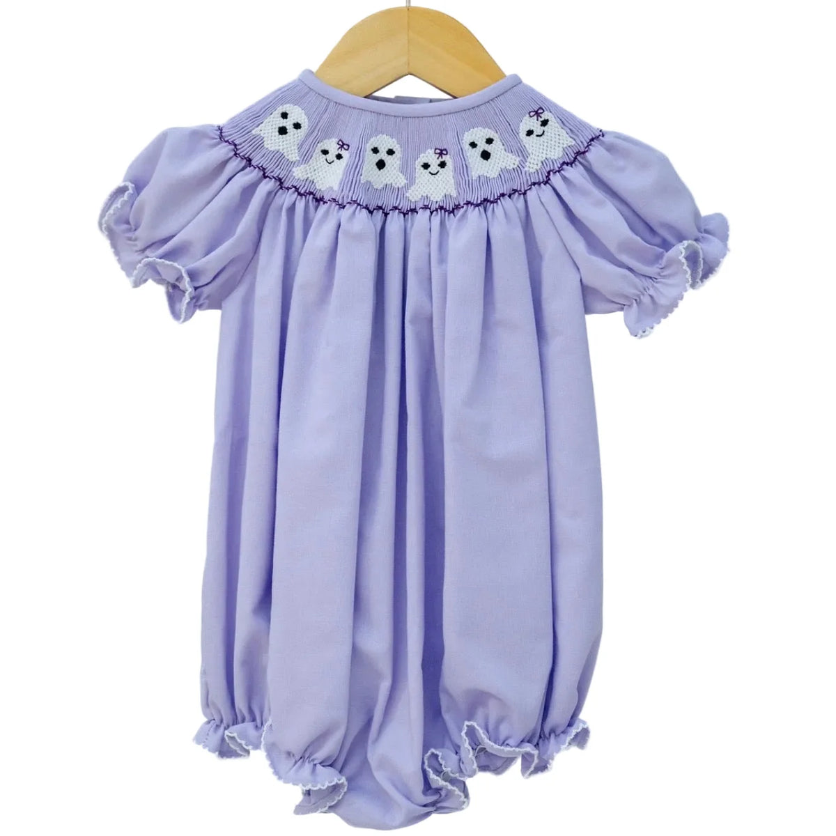Ruth and Ralph Purple Smocked Ghosts Birdie Bubble