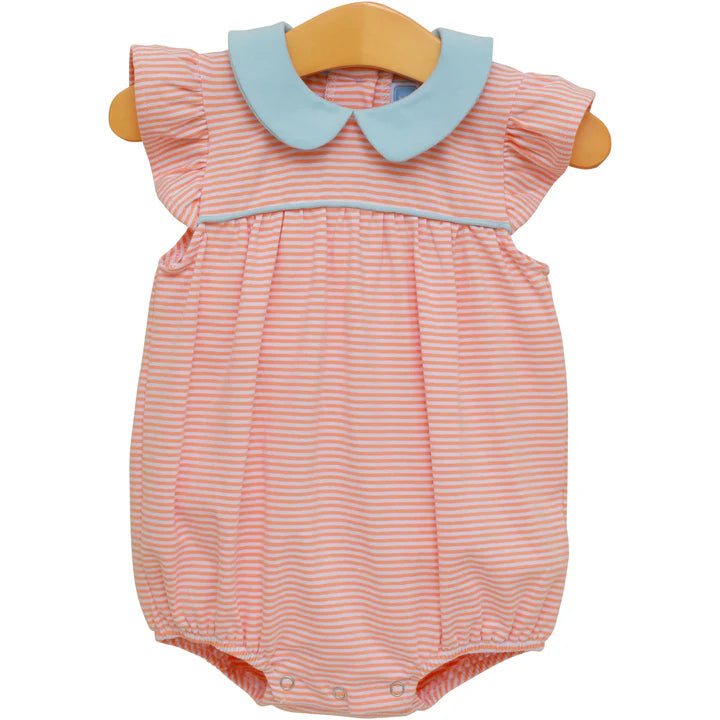 Trotter Street Genevieve Bubble--Coral Stripe/Light Blue