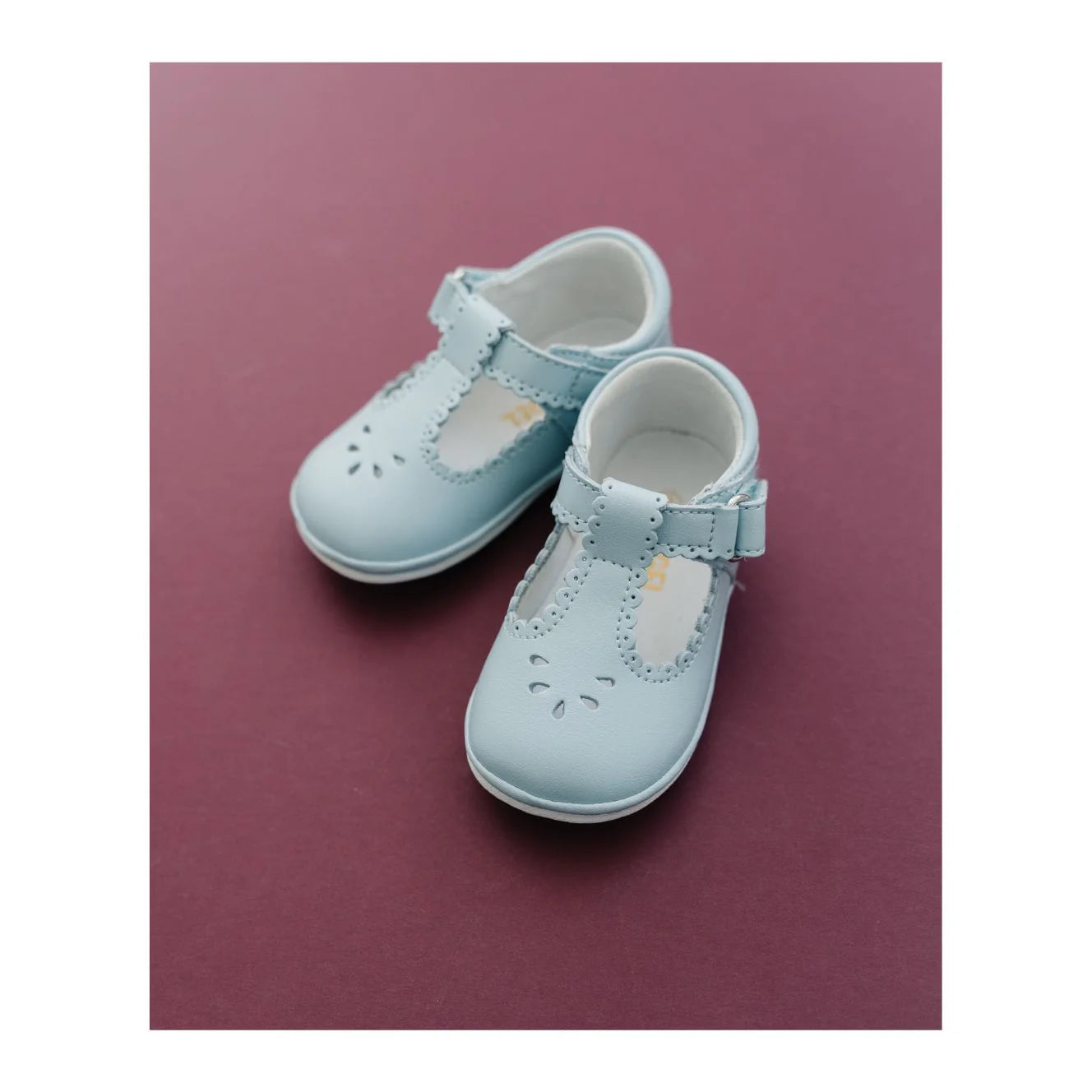 L'Amour Shoes Dottie Scalloped T-Strap Mary Jane (Baby)
