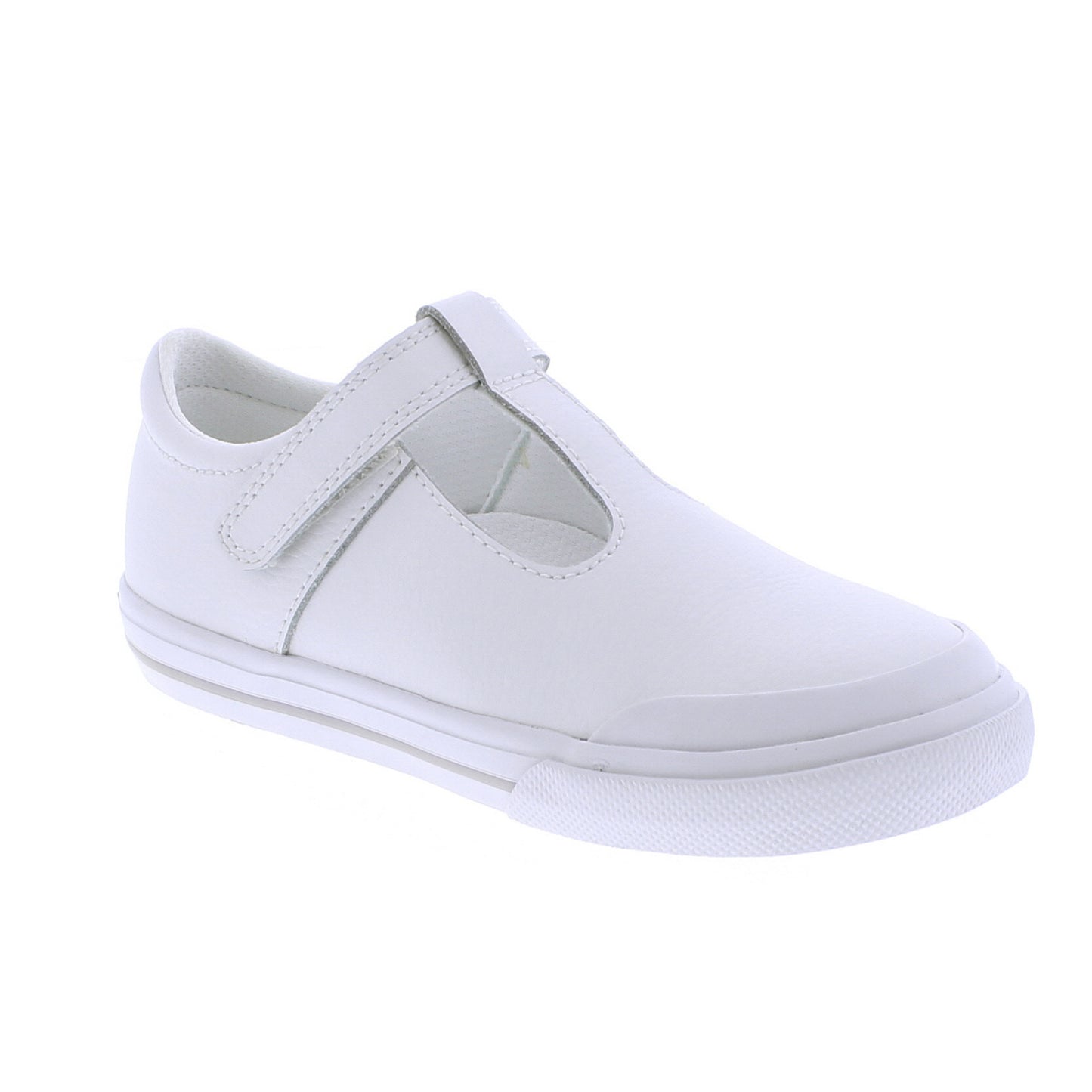 Footmates Shoes Drew - White Leather/Gray