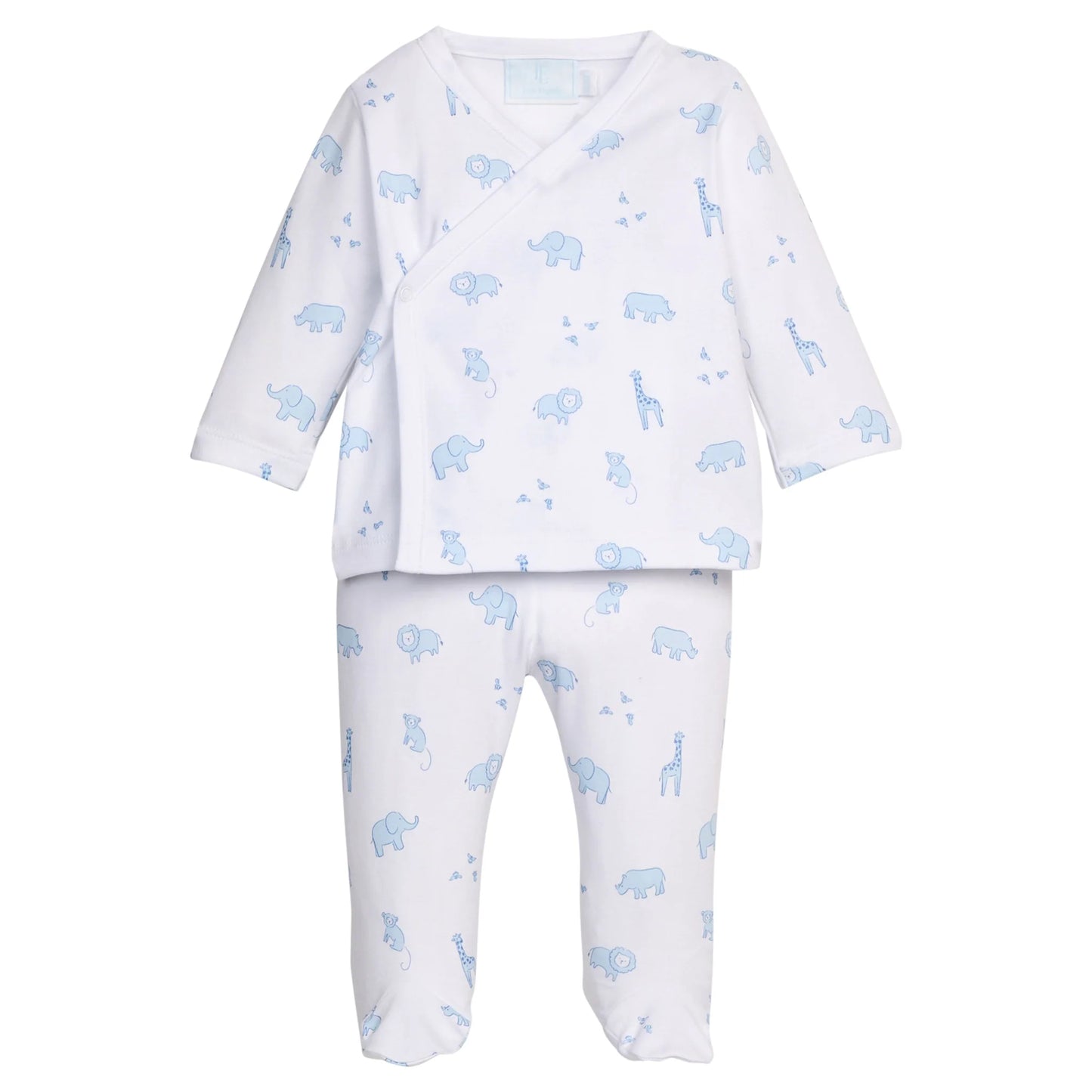 Little English Wrap Set--Blue Safari