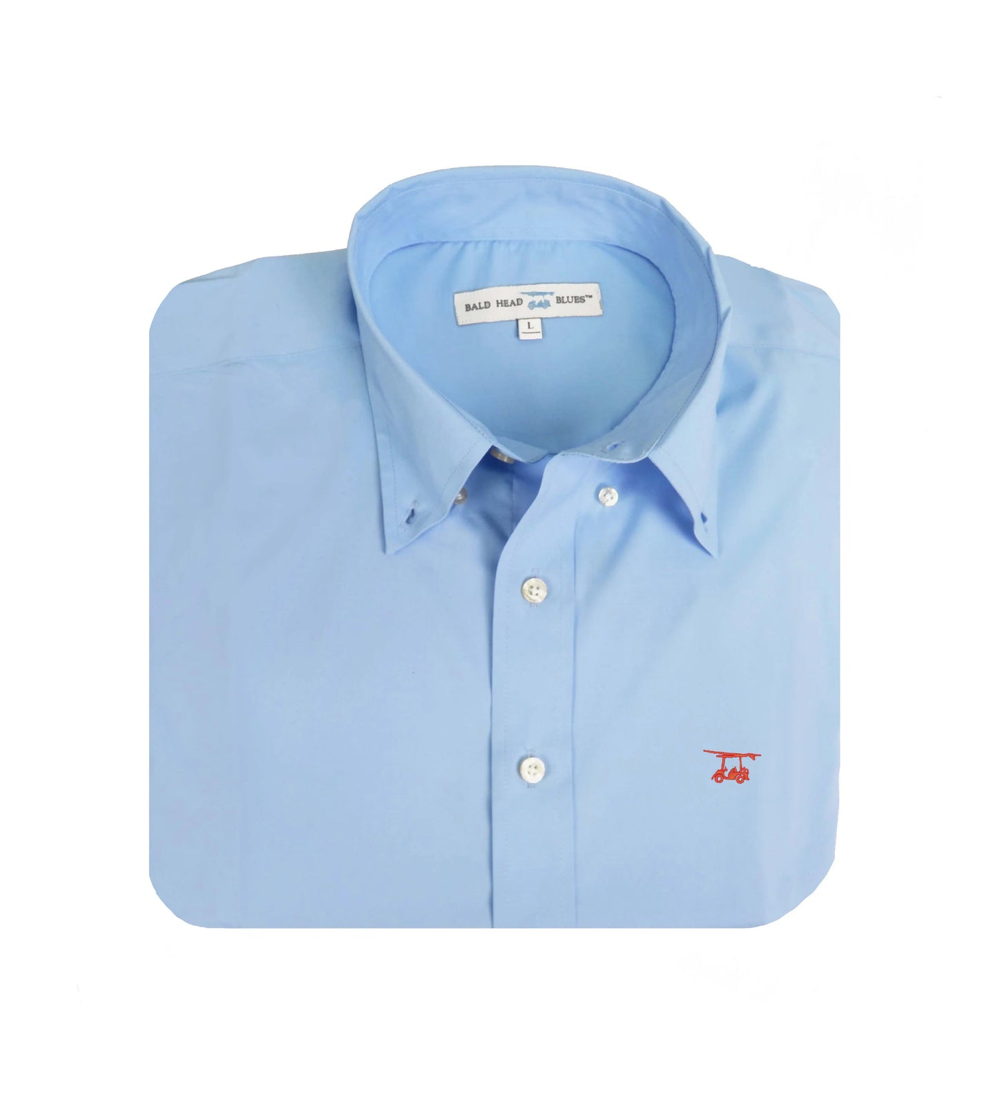 Bald Head Blues Islander Button Down- Bell Blue