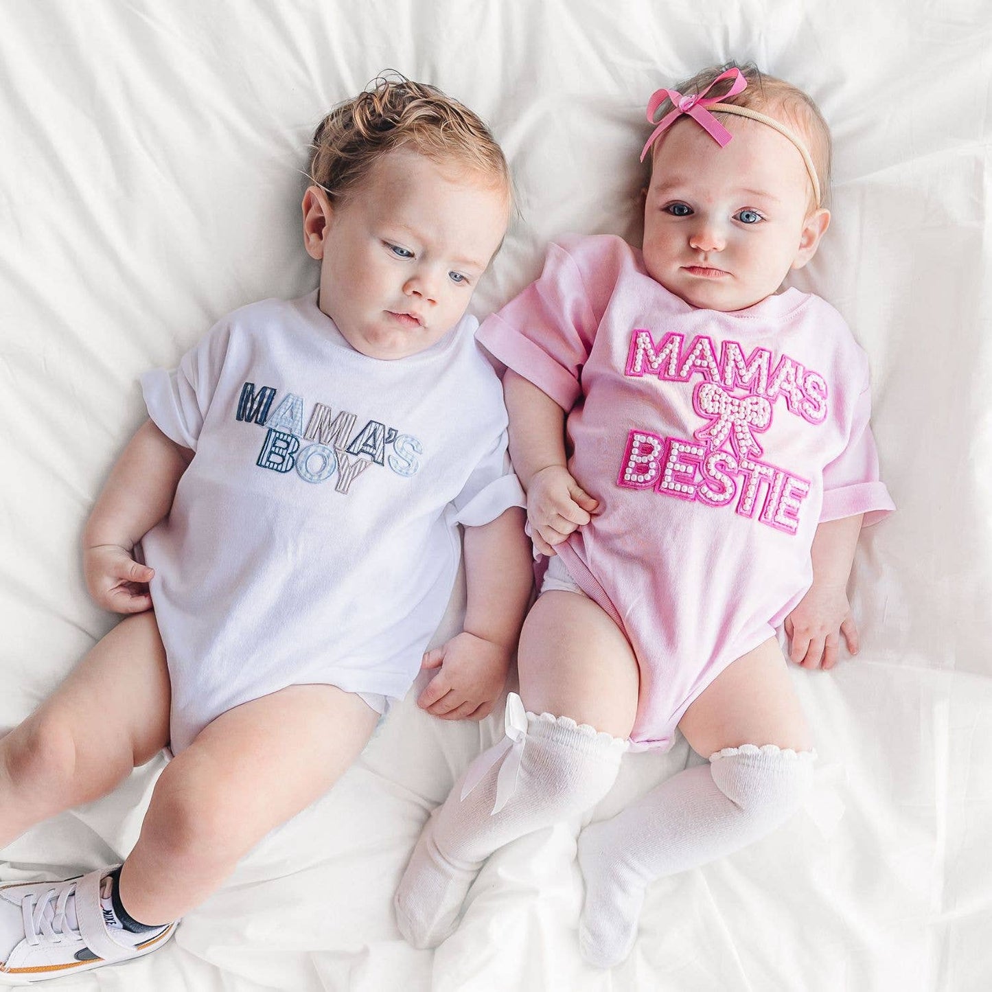 Sweet Wink Mama's Boy Patchwork Short Sleeve Romper - Mother's Day