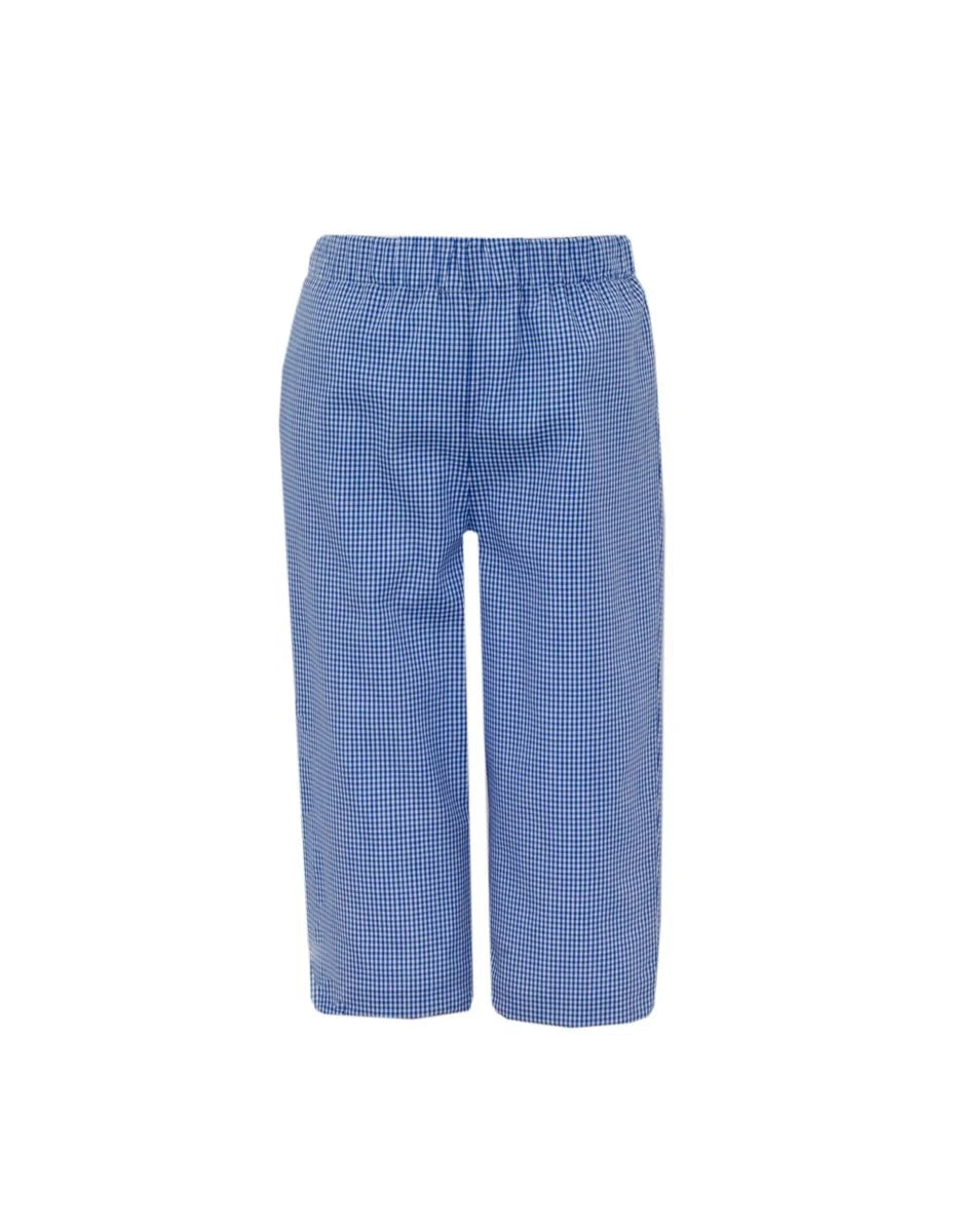 Anavini Puppies Royal Blue Gingham Boys Pants