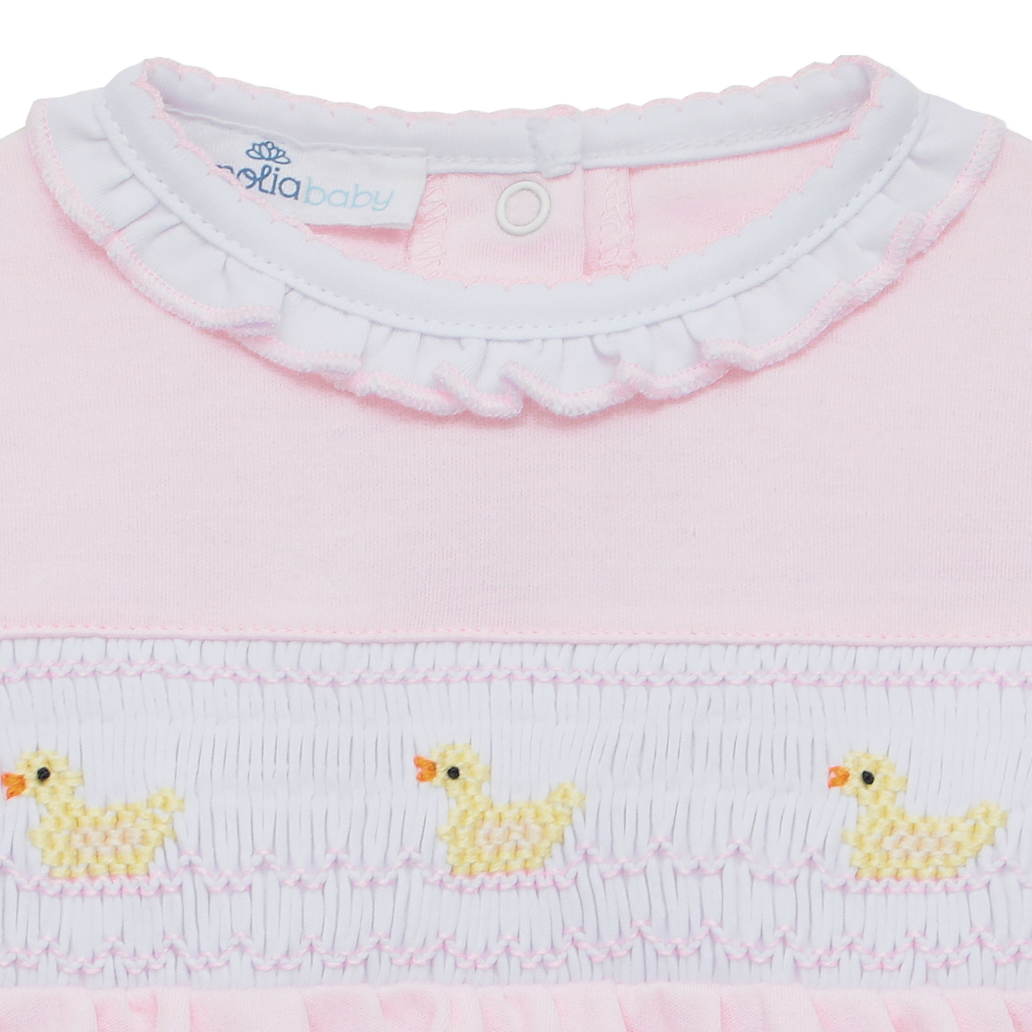 Magnolia Baby Little Ducklings Classics Smocked Bubble - Pink