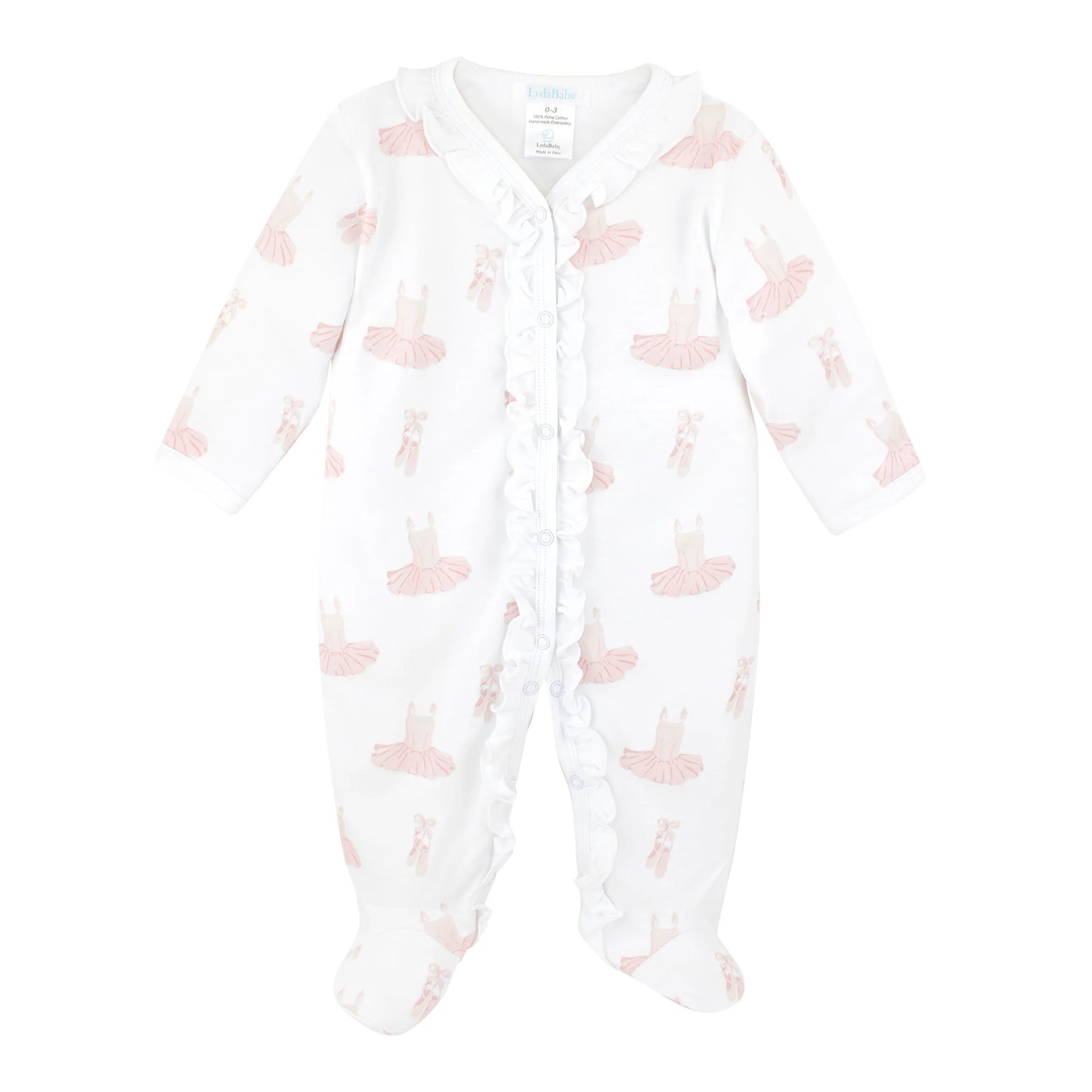 Lyda Baby White Ballet Tutu Footie