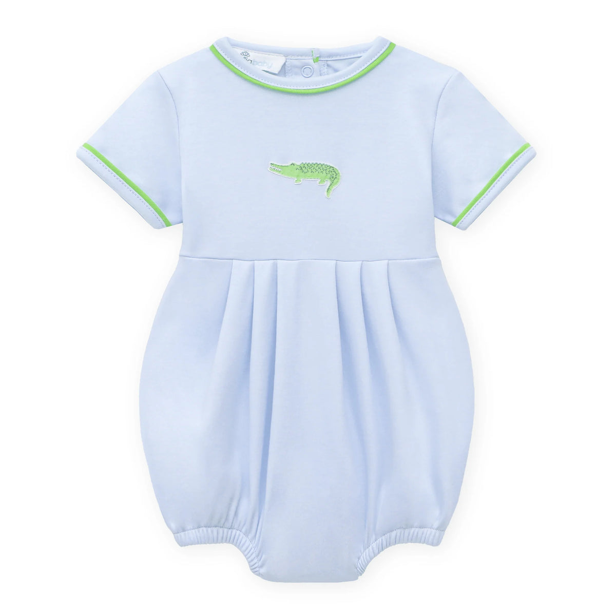 Magnolia Baby Bayou Baby Hand Embroidered Bubble--Light Blue