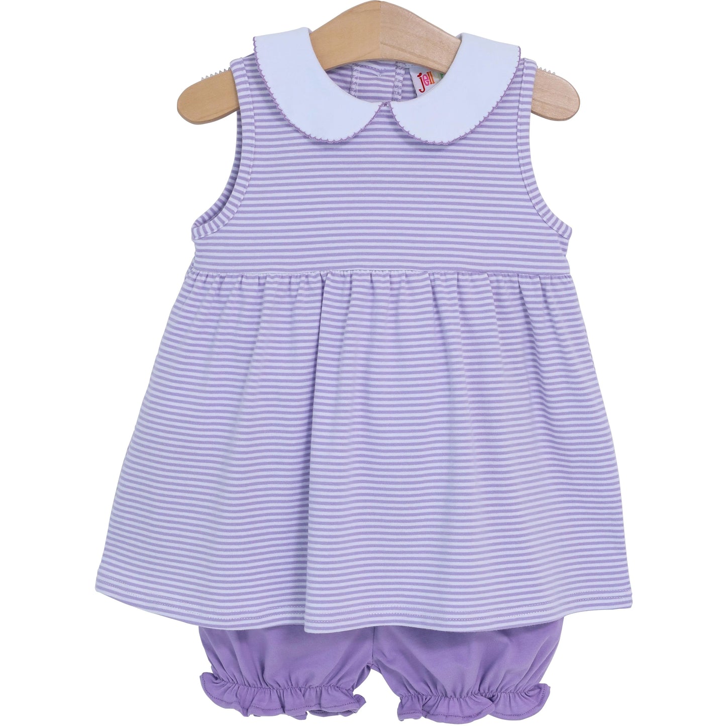 Jellybean by Smock Candy Charlotte Sleeveless Bloomer Set- Lavender Stripe