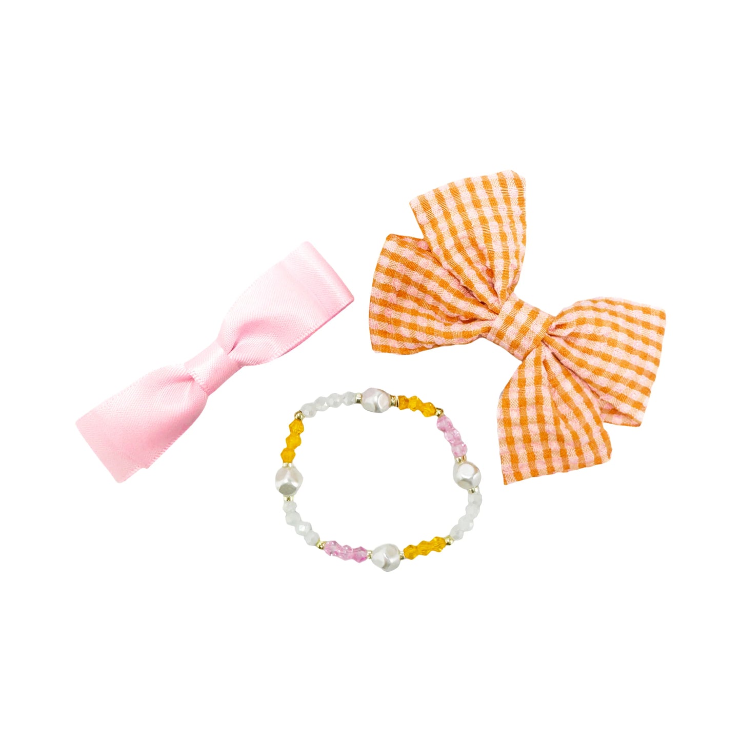 Bits and Bows Pumpkin Bows and Bracelet Gift Set