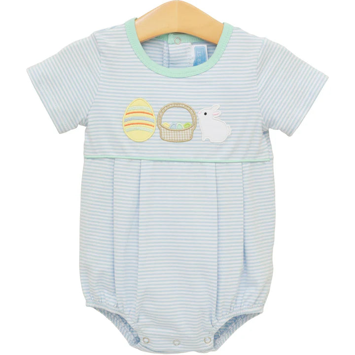 Trotter Street Bunnies & Baskets Bubble- Blue