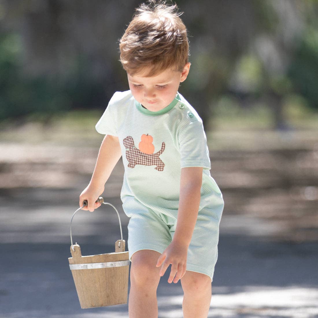 Shrimp and Grits Kids Pumpkin Paws Romper