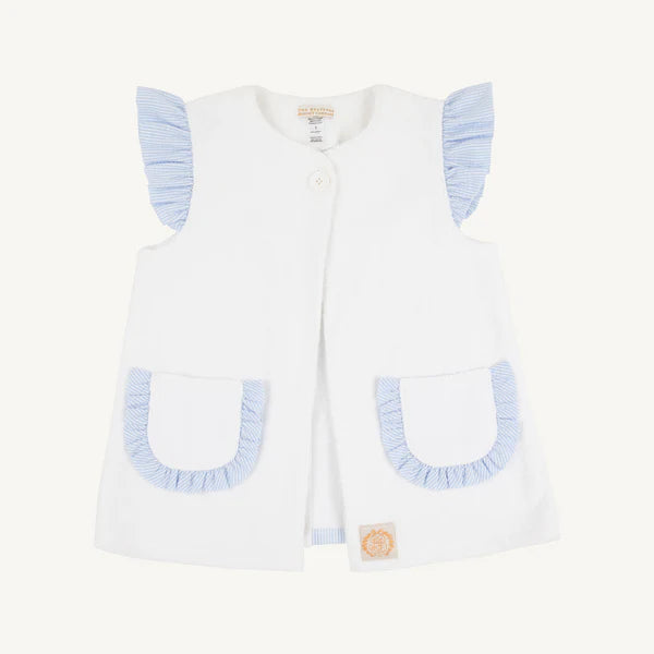 Beaufort Bonnet Callie Cover-Up--Worth Ave White/Breakers Blue Seersucker