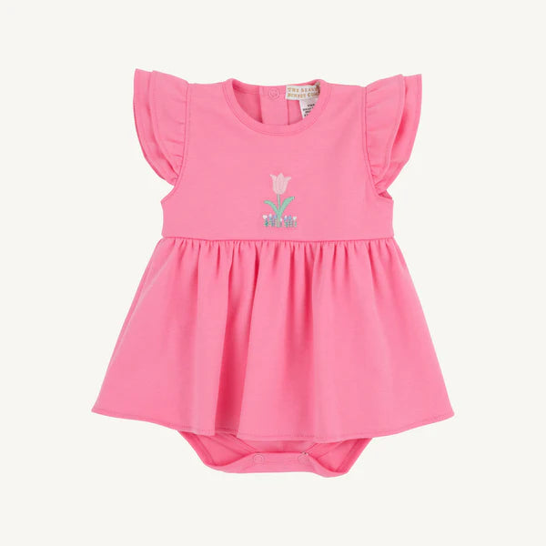 Beaufort Bonnet Daisy's Diaper Cover Dress--Romany Rose/Flower