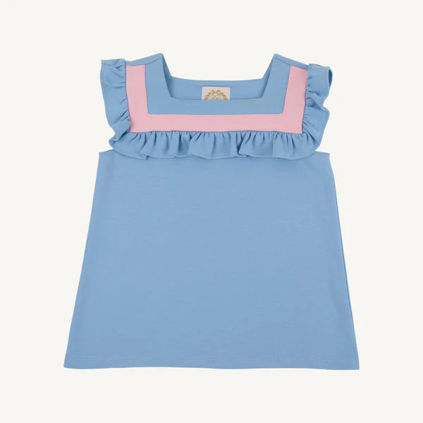 Beaufort Bonnet Darla Day Top--Sarasota Sky/Sandpearl Pink