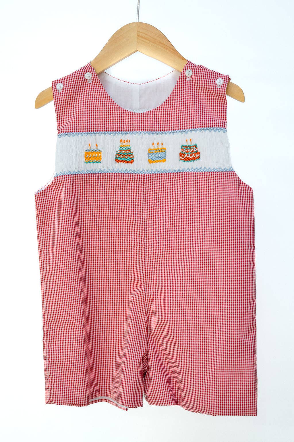 Ruth and Ralph Red Birthday Cakes Smocked Benjamin Jonjon