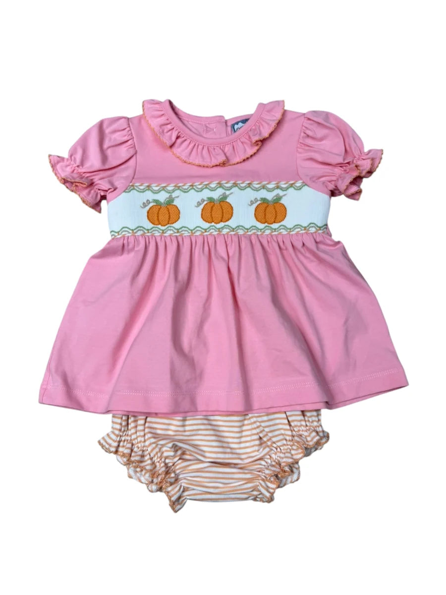 Three Sisters Autumn Harvest Smocked Bloomer Set