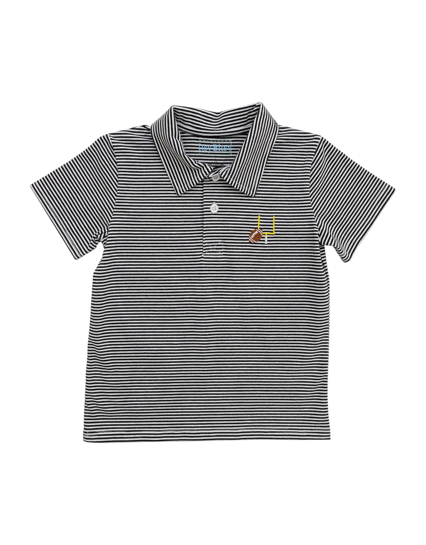 Itsy Bitsy Game Day Polo-Black