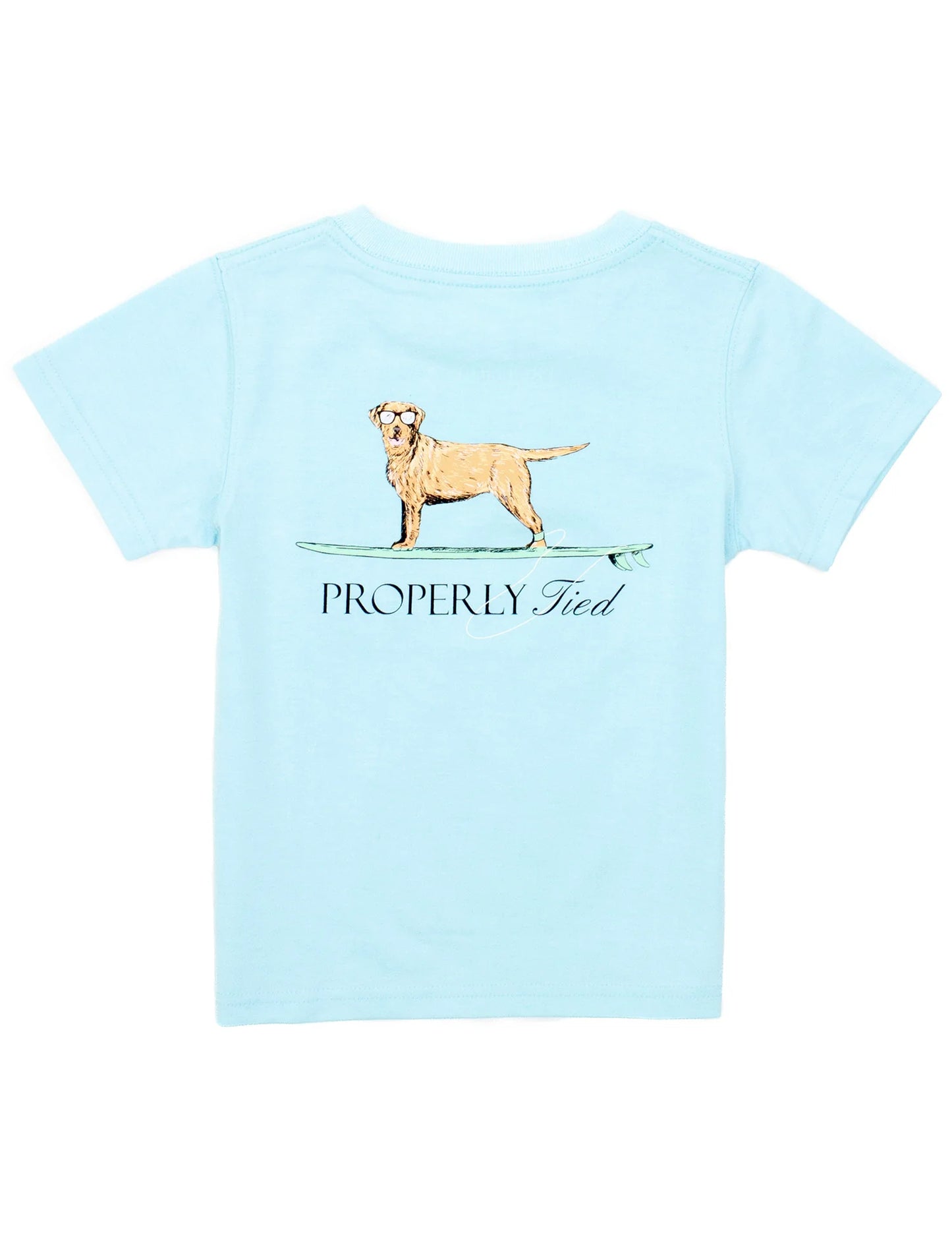 Properly Tied Boys Waverider Short Sleeved Powder Blue T-Shirt