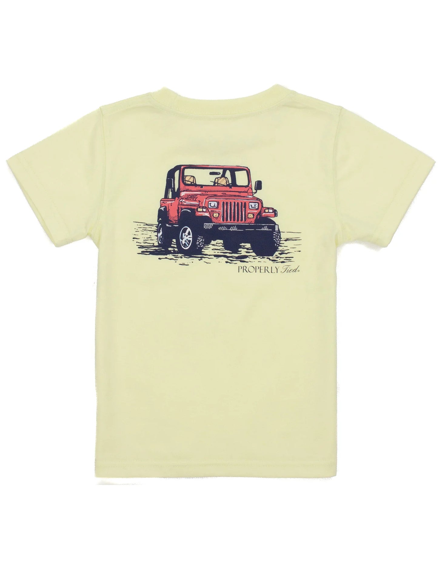 Properly Tied Boys Short Sleeved Offroad T-Shirt Yellow