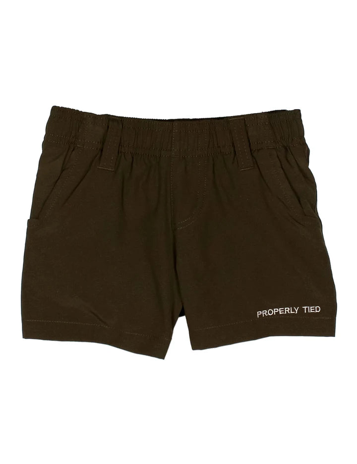 Properly Tied Boys Pintail Short--Olive