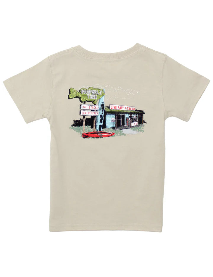 Properly Tied Baby Bait Shop Short Sleeve T-Shirt-- Linen