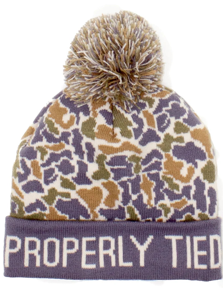 Properly Tied Boys Breck Beanie--Field Camo