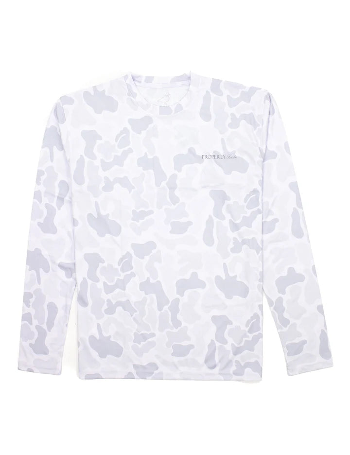 Properly Tied Sportsman Performance Long Sleeve--Snow Camo