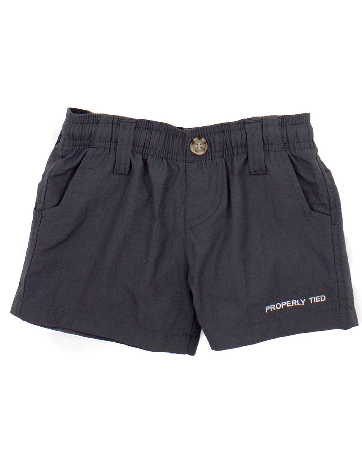 Properly Tied Boys Mallard Short--Charcoal