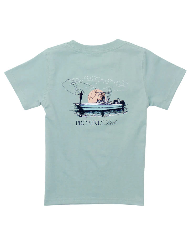 Properly Tied Baby Cast Short Sleeve T-Shirt-- Marine Mist
