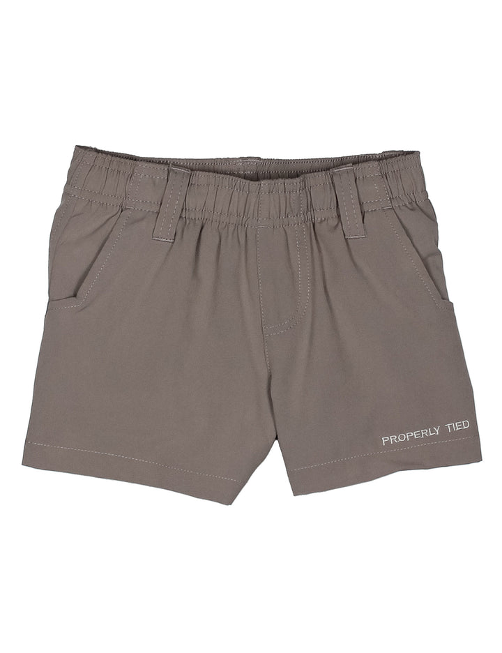 Properly Tied Boys Pintail Short--Chrome Grey