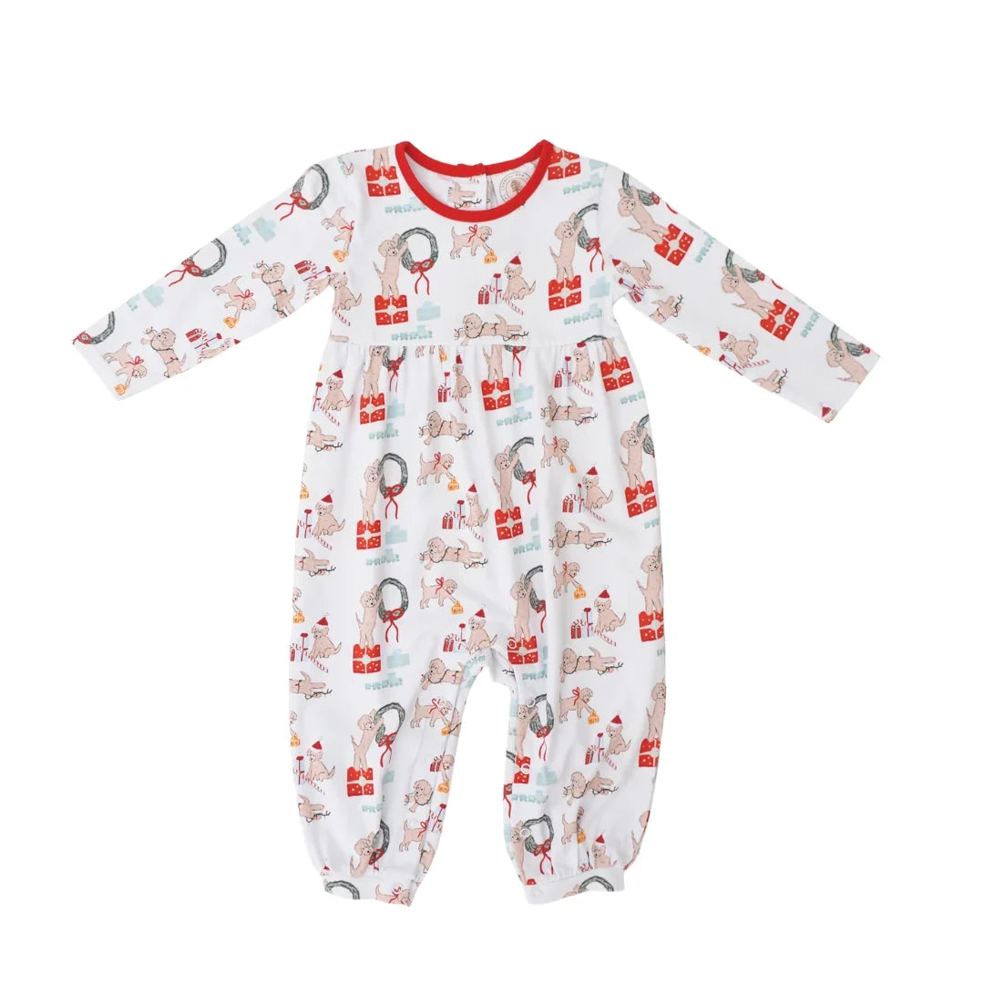 Cypress Row Santa Paws Boys Parker Playsuit