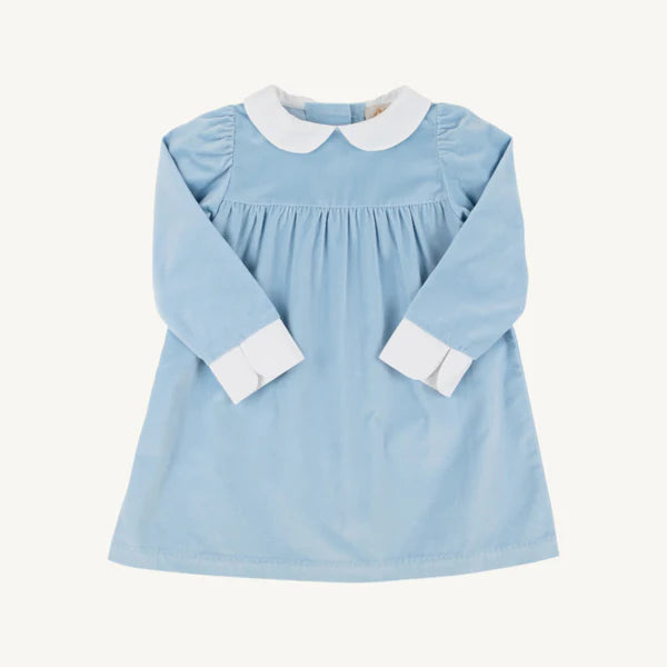 Beaufort Bonnet Patsy's Dinner Party Dress Barrington Blue Velveteen with Worth Avenue White