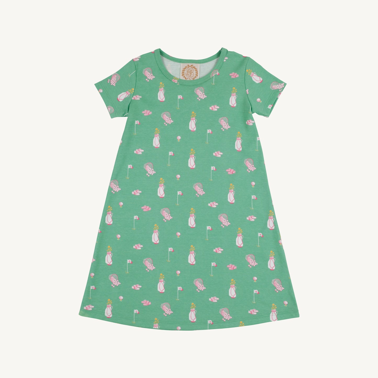 Beaufort Bonnet Short Sleeve Polly Play Dress--Clubhouse Couture (Pier Party Pink)