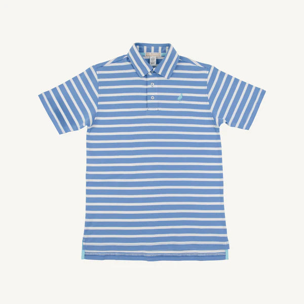 Beaufort Bonnet Prim and Proper Polo--Barbados Blue Stripe