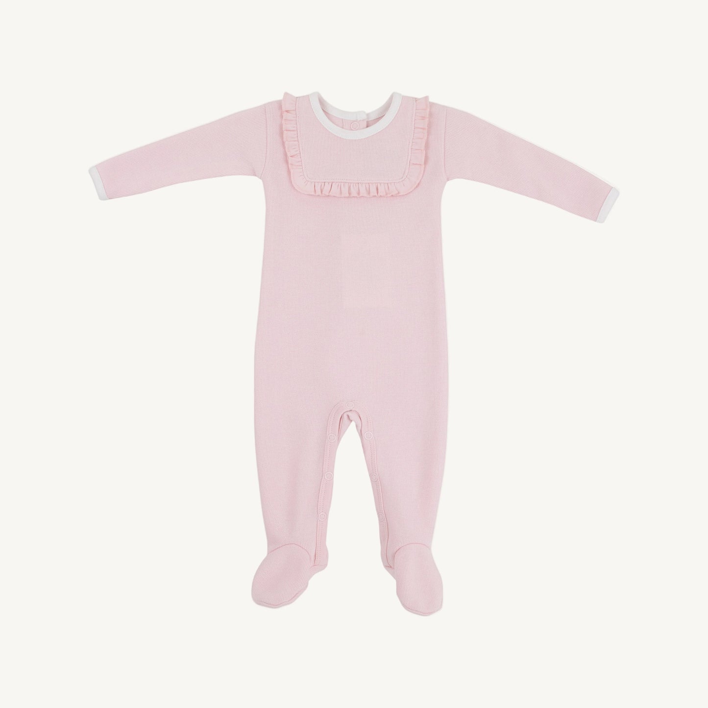 Beaufort Bonnet Rock Me Romper--Palm Beach Pink/Worth Avenue White