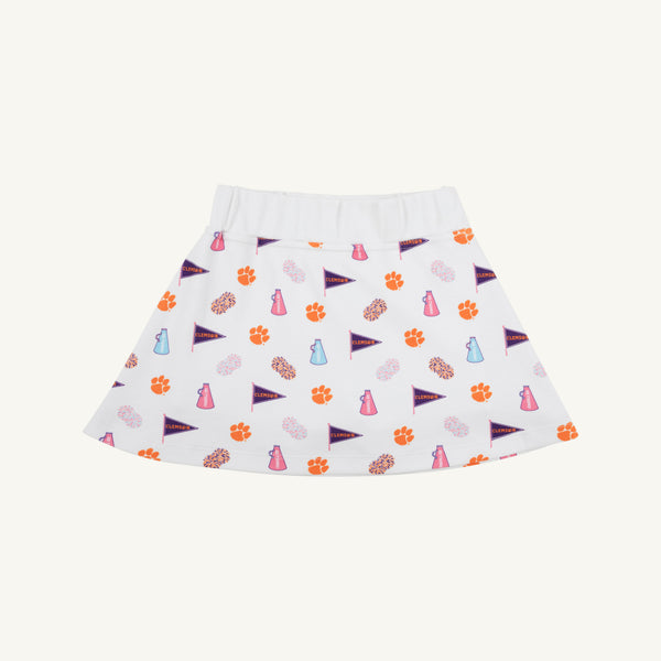 Beaufort Bonnet Searcy Skort--Tiger Triumph with Worth Avenue White