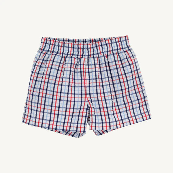 Beaufort Bonnet Sheffield Shorts--Pierce Mill Plaid Seersucker/Nantucket Navy