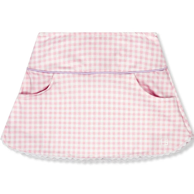 Set Fashions Tiffany Skort Cotton Candy Pink Check, Petal Purple