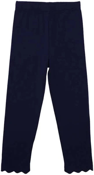 Trotter Street Scallop Leggings- Navy